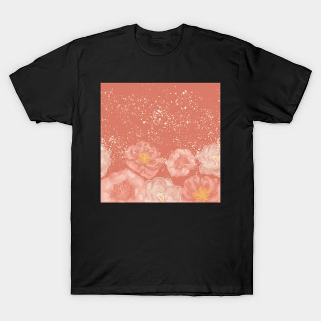 Cascading Peonies T-Shirt by MSBoydston